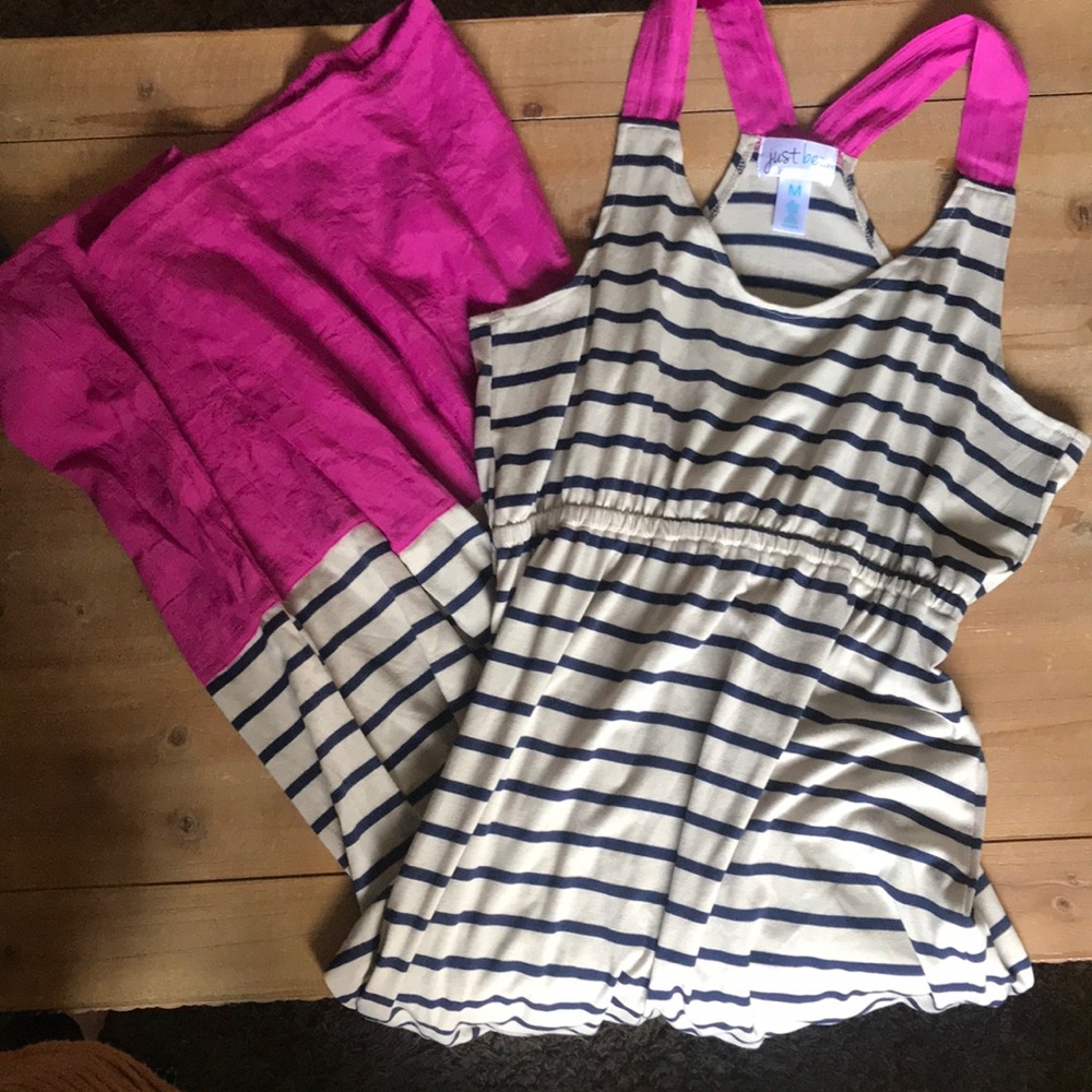 Striped and color block Maxi dress